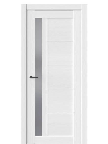 Межкомнатные двери WestStyle  RL 4 Лиента Бьянко /Графит Сатинат ДО