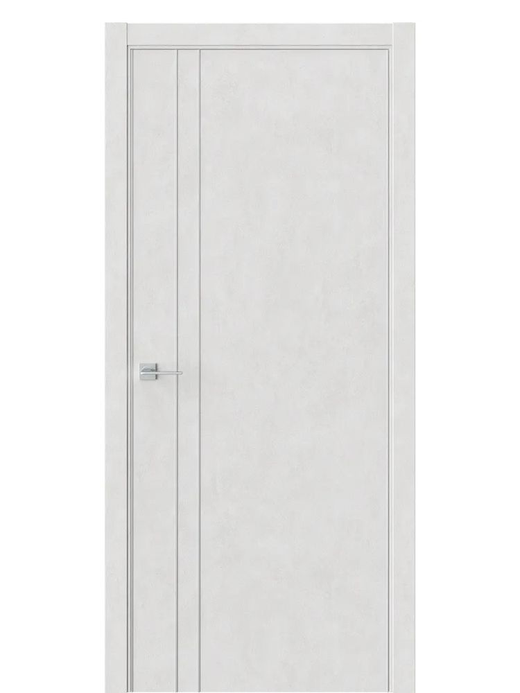 Двери WestStyle  "IN 40" Бетон Лайт /алюм.кромка  ДГ