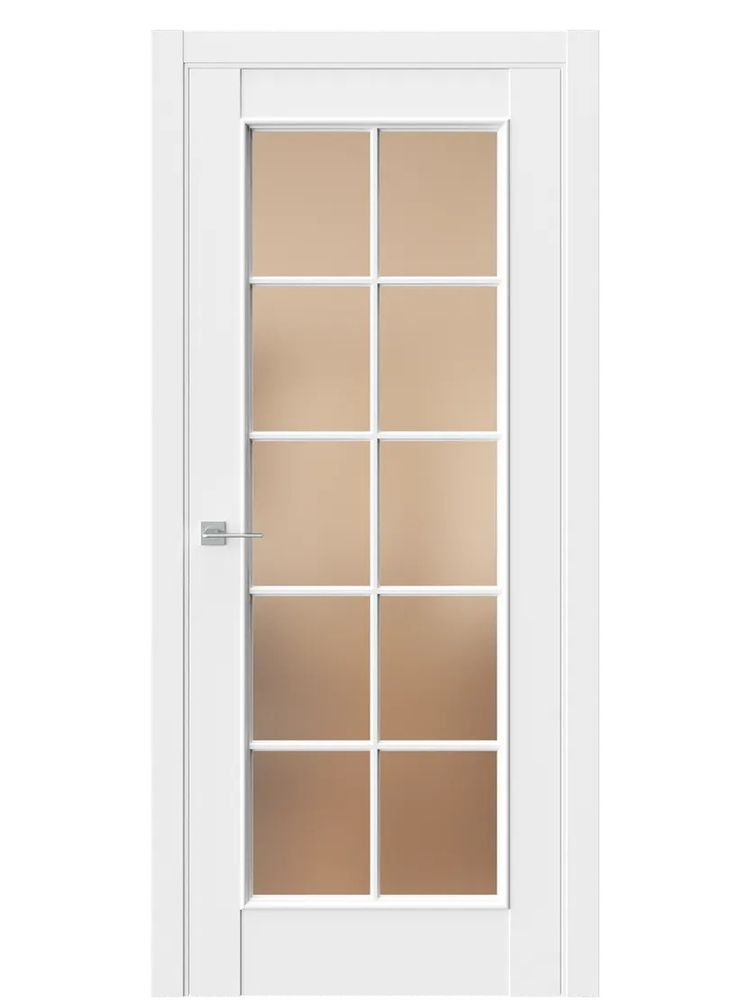 Двери WestStyle En 2 Emlayer белый / Бронза Сатинат  ДО