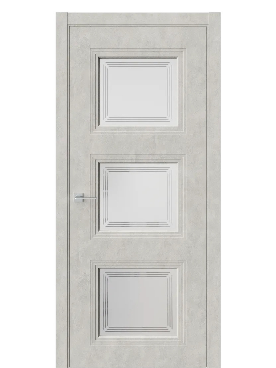 Двери WestStyle  Monte 6 Бетон Смоки /Белое Сатинат ДО