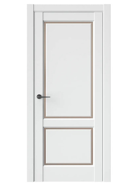 Двери WestStyle  LVT 3 Белая Вуаль/ Бронза Сатинат ДО