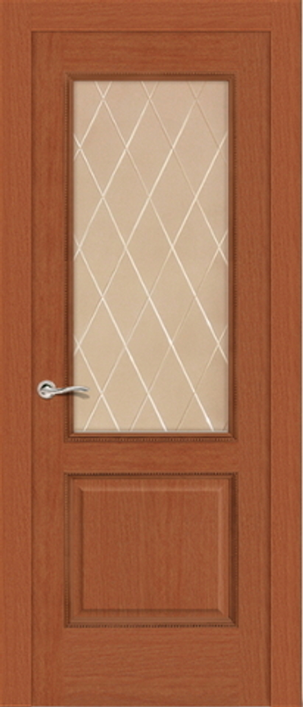 Межкомнатные двери СИТИДОРС "БРИСТОЛЬ-1" Анегри темный/Бронза ромбы (ДО)