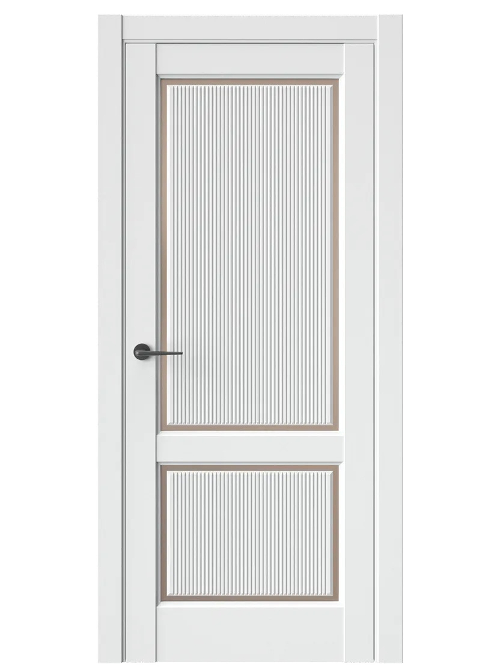 Двери WestStyle  LVT 3 FL Белая Вуаль/ Бронза Сатинат ДО