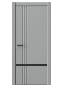 Двери WestStyle  "IN Miavi M" Серая Гавань /молдинг /алюм.кромка  ДГ