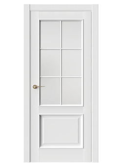 Двери WestStyle En 6 Emlayer белый / Белое Сатинат  ДО