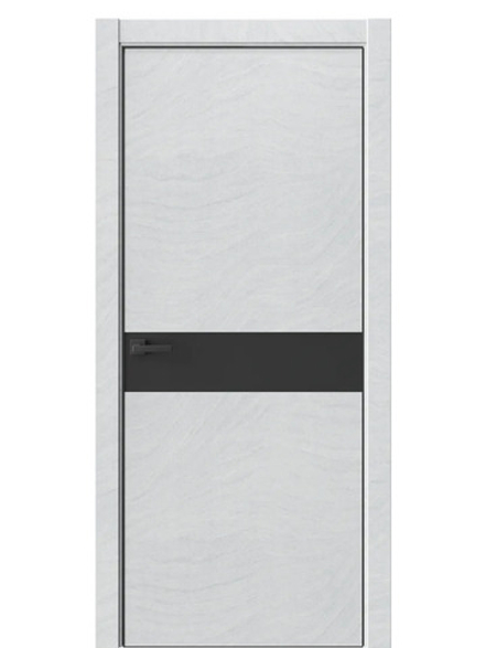 ДВЕРИ WestStyle  "IN 1" Стоунлайн Лайт /Черное сатин Matelac /алюм.кромка ДО