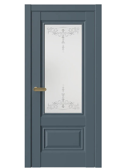 Двери WestStyle  "Ch 8" Океанская волна/ белое сатинат ДО