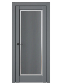 Двери WestStyle  LVT 1 FL Альпийская Ночь/ Белое Сатинат ДО