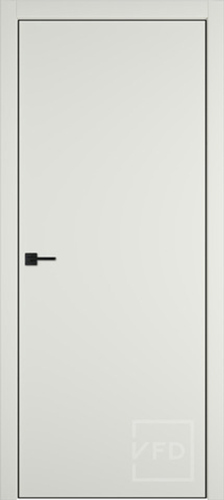 Межкомнатные двери ВФД "URBAN Z" Emalex Midwhite BE 4х4 / Black Edge (Алюминиевая кромка) ДГ