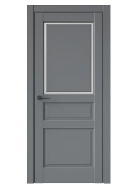 Двери WestStyle  LVT 5Е Альпийская Ночь/ Белое Сатинат ДО