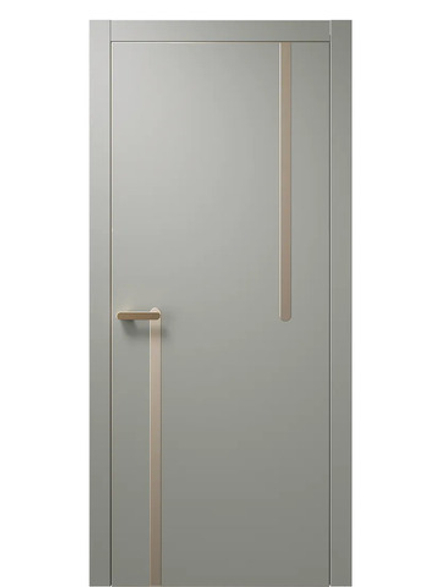 Двери WestStyle  "IN М2" Морская Галька /молдинг /алюм.кромка  ДГ