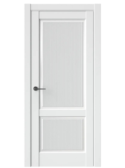 Двери WestStyle  LVT 3 FL Белая Вуаль/ Белое Сатинат ДО