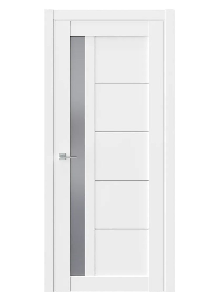 Межкомнатные двери WestStyle  RL 4 Emlayer Белый /Графит Сатинат ДО