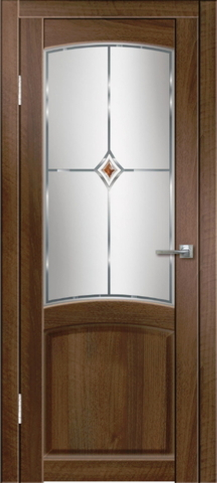 Межкомнатные двери ДВЕРНАЯ ЛИНИЯ "РУМБА" Орех тиснёный ДО