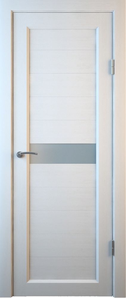 Межкомнатные двери MART DOORS С1 Белое дерево/Сатинат (ДО)
