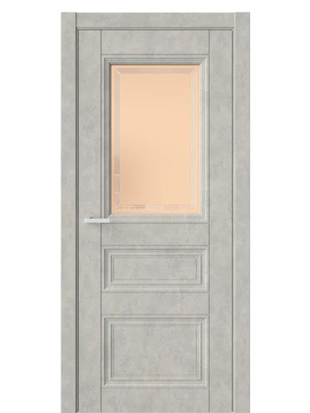 Двери WestStyle  Demiss 12  Бетон Смоки / бронза сатинат ДО