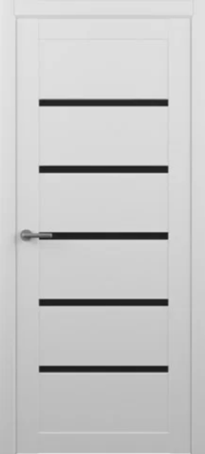 Межкомнатные двери ALBERO "Вена" Кедр снежный (ДО) Черный акрилат