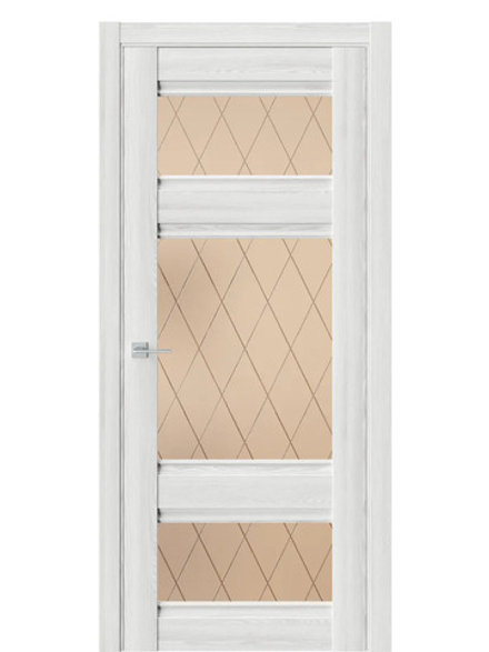 Двери WestStyle  "ChЕ 10" Клен Айс/ бронза сатинат  ДО