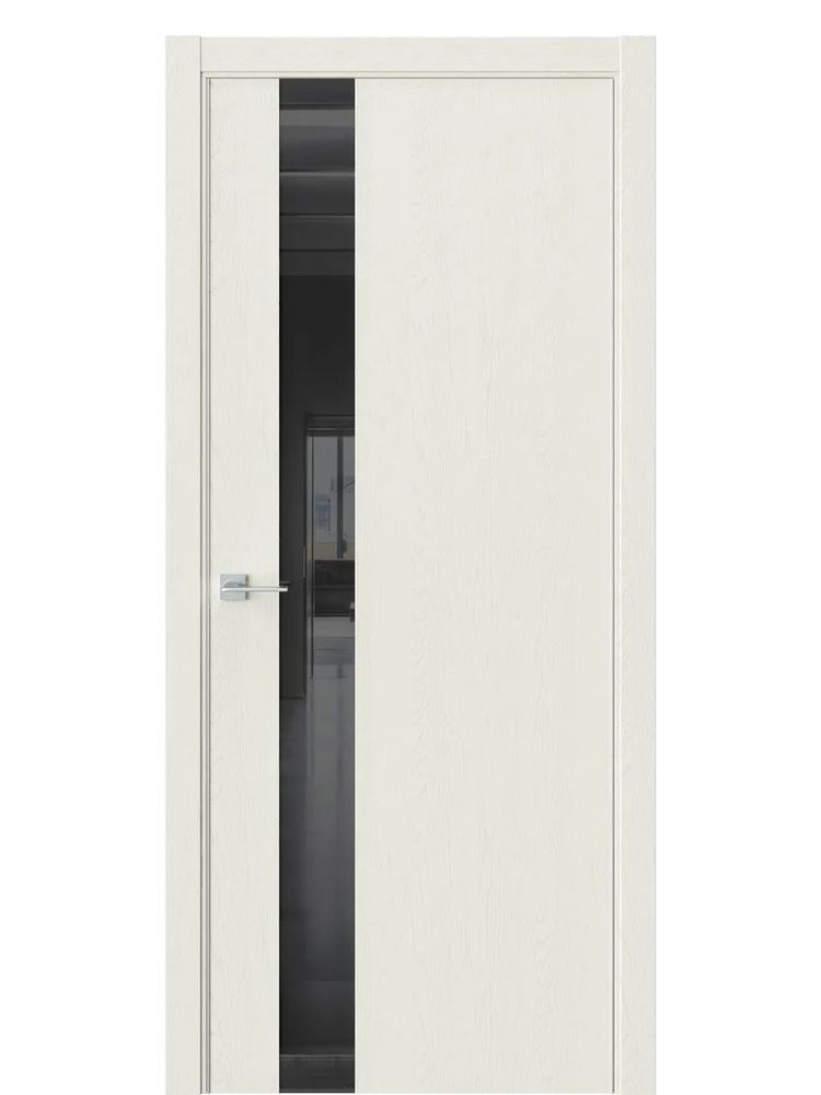 Двери WestStyle  "IN 2" Дуб Монтана /Чёрное Lacobel /алюм.кромка ДО