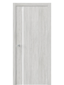 Двери WestStyle  "IN 36" Дуб Оксфорд /Аляска Lacobel /алюм.кромка  ДО