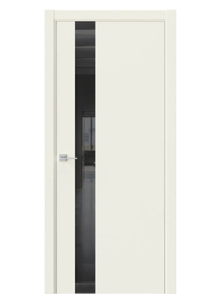 Двери WestStyle  "IN 2" EmLayer Бежевый /Чёрное Lacobel /алюм.кромка  ДО