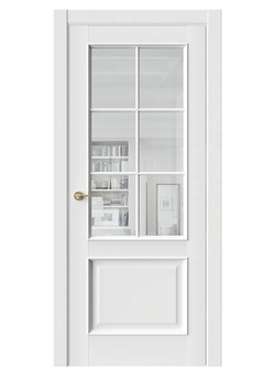 Двери WestStyle En 6 Emlayer белый / Прозрачное стекло  ДО