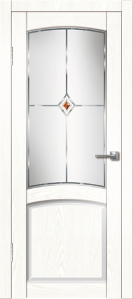 Межкомнатные двери ДВЕРНАЯ ЛИНИЯ "РУМБА" Белый ясень ДО