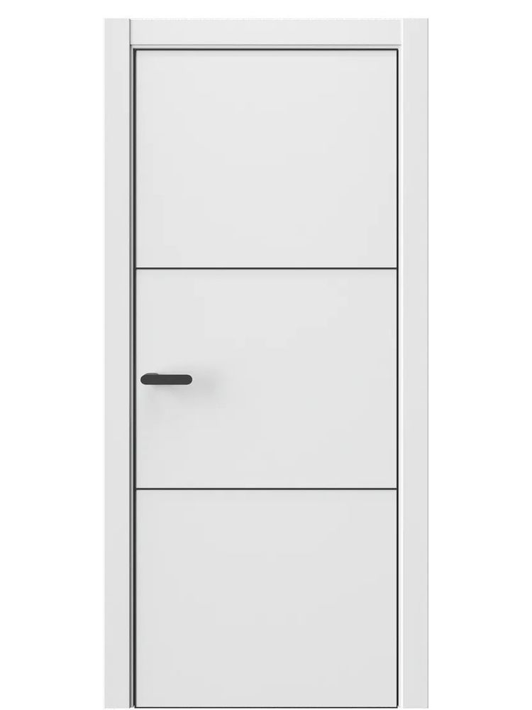 Двери WestStyle  "IN 26" Белая Вуаль /алюм.кромка  ДГ