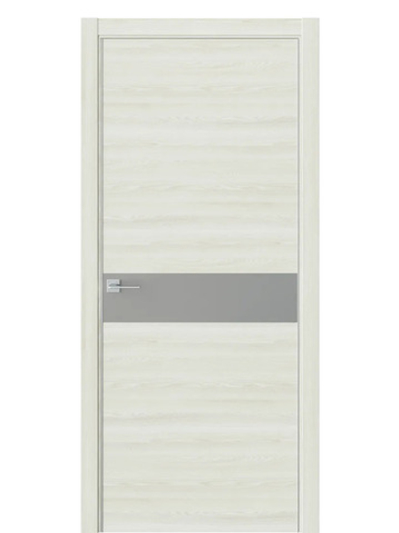 Двери WestStyle  "IN 1" Клен Крем /Зеркало сатин графит /алюм.кромка  ДО