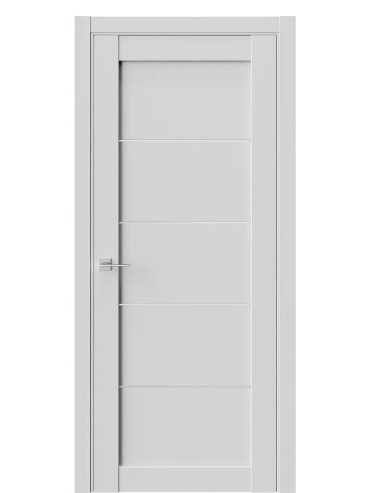 Межкомнатные двери WestStyle  RL 1 Emlayer Серый /Белое Сатинат ДО