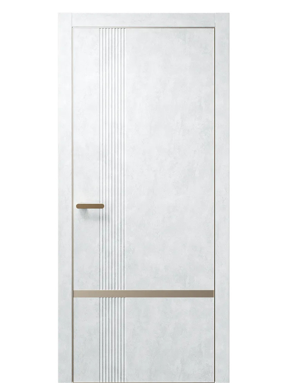 Двери WestStyle  "IN Miavi M" Бетон Лайт /молдинг /алюм.кромка  ДГ