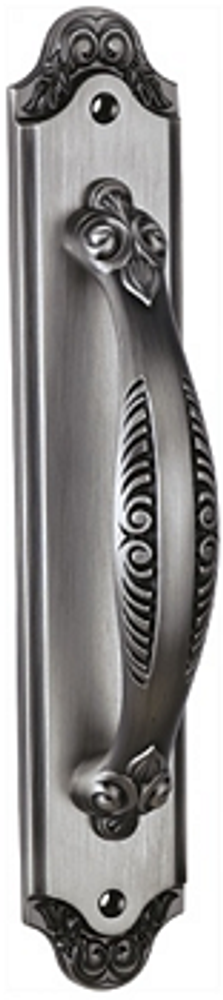 Ручки скобы на планке acanto bl.silver (pl) черненое серебро