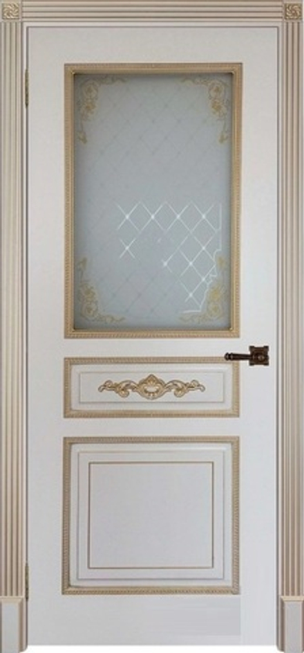 Межкомнатные двери INTERNE DOORS "ЛАЦИО" (ДО) Слоновая кость/патина золото