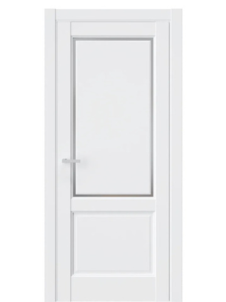 Двери WestStyle  LVT 3Е Emlayer Белый/ Графит Сатинат ДО