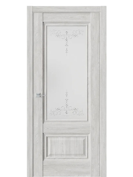 Двери WestStyle  "Ch 8"  Дуб оксфорд/ белое сатинат ДО