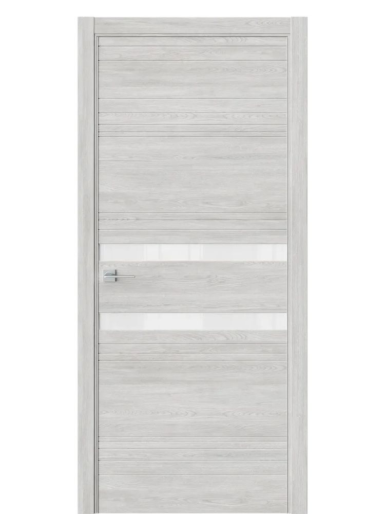 Двери WestStyle  "IN 13" Дуб Оксфорд /Аляска Lacobel /алюм.кромка  ДО