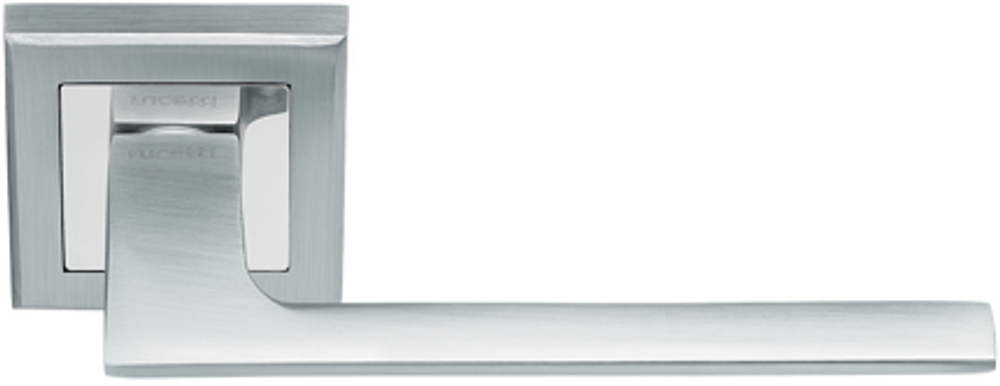 Дверные ручки rucetti rap 21-s sc/cp цвет - мат.хром/полир.хром