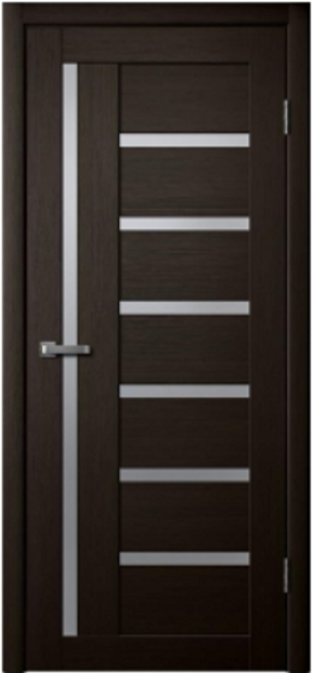 Межкомнатные двери царговые "ЦДО 10" Венге / Черная лакобель ДО