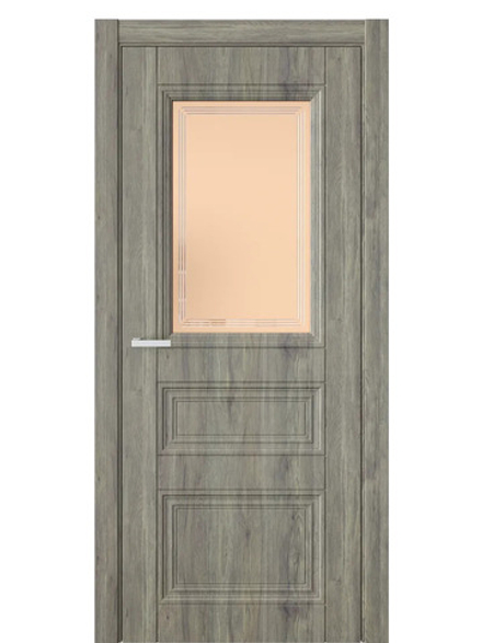 Двери WestStyle  Demiss 12  Дуб Эссе / бронза сатинат ДО