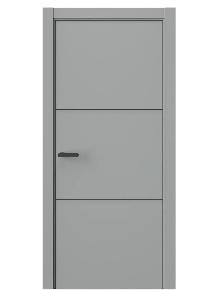 Двери WestStyle  &quot;IN 26&quot; Серая Гавань /алюм.кромка  ДГ