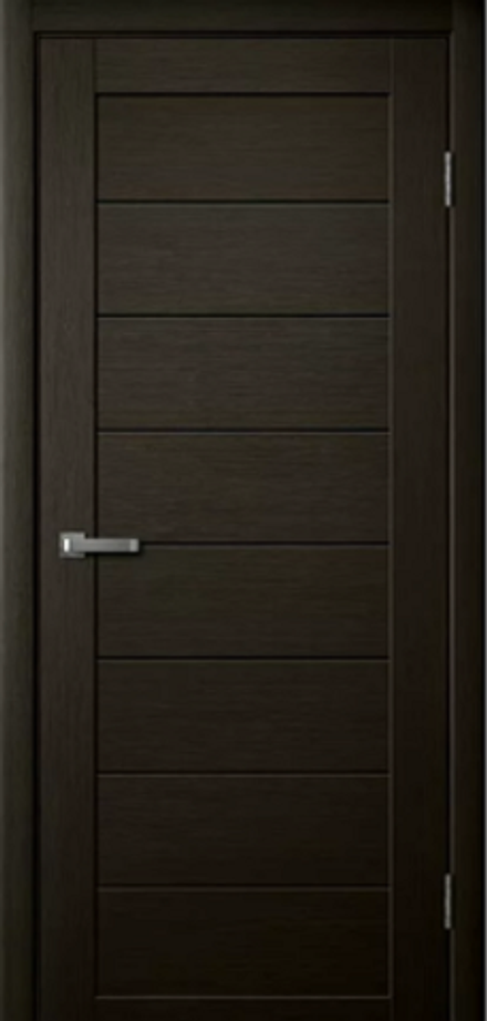 Межкомнатные двери La Stella 242 Дуб мокко Черное стекло/Зеркало ДО