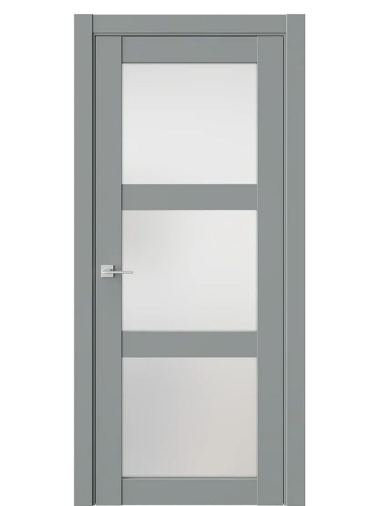 ДВЕРИ WestStyle  NR6  Морская Галька /Белое Сатинат ДО