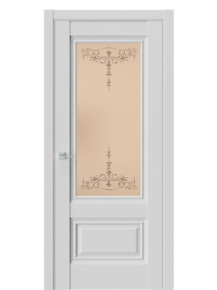 Двери WestStyle  "Ch 8"  Emlayer серый/ бронза сатинат ДО