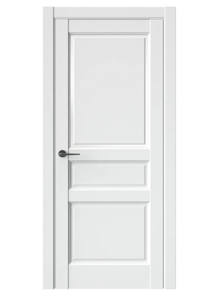 Двери WestStyle  LVT 5Е Белая Вуаль/ Белое Сатинат ДО