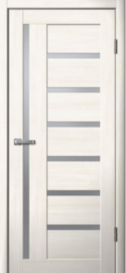 Межкомнатные двери царговые "ЦДО 10" Риф белый/Сатин ДО