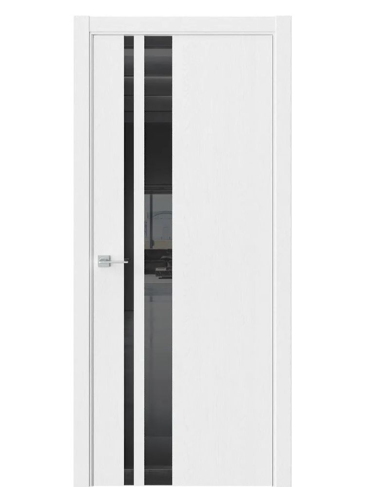 Двери WestStyle  "IN 38" Дуб Винта /Чёрное Lacobel /алюм.кромка ДО