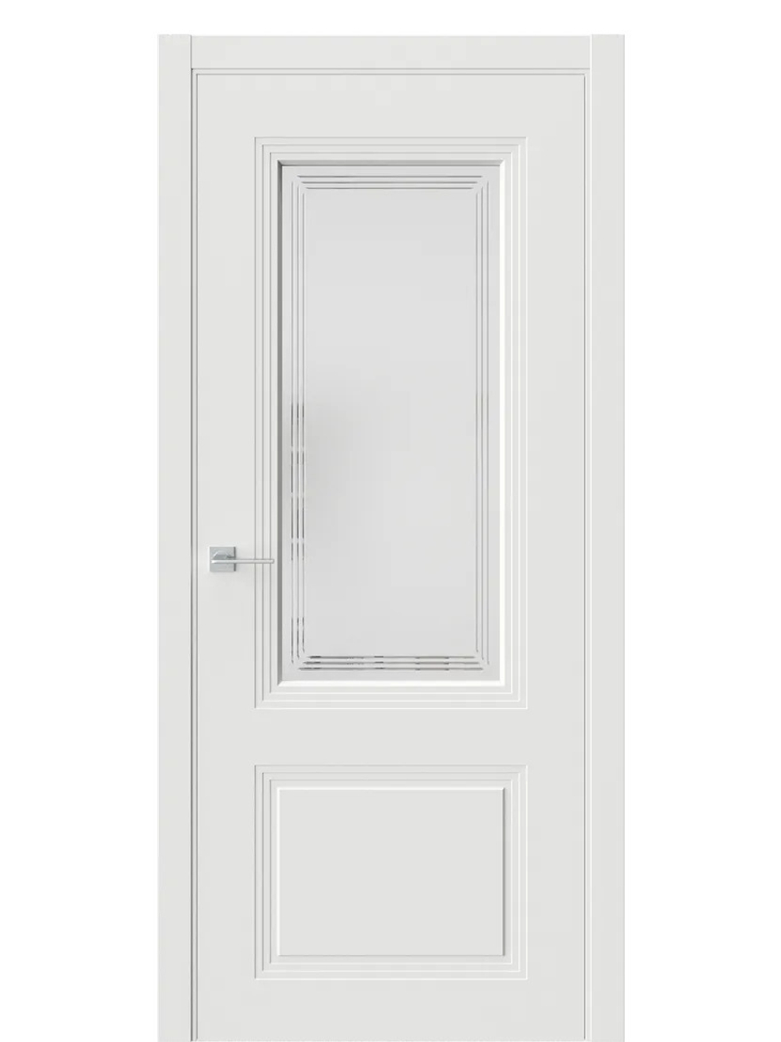 Двери WestStyle  Monte 4 RAL 9003 Белый /Белое Сатинат ДО