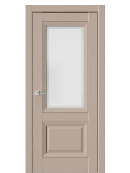 Двери WestStyle  PL4F Гляссе /Белое Сатинат /Молдинг ДО