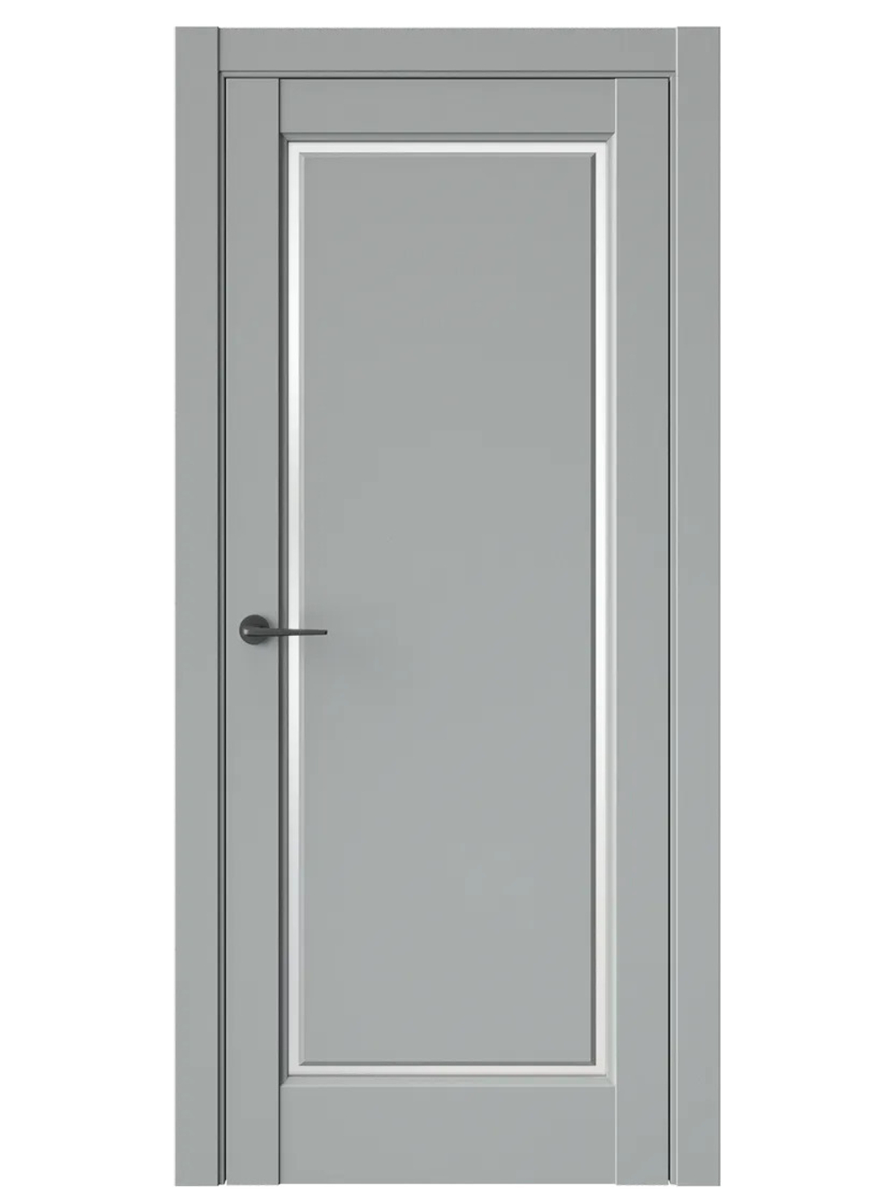 Двери WestStyle  LVT 1 Серая Гавань/ Белое Сатинат ДО