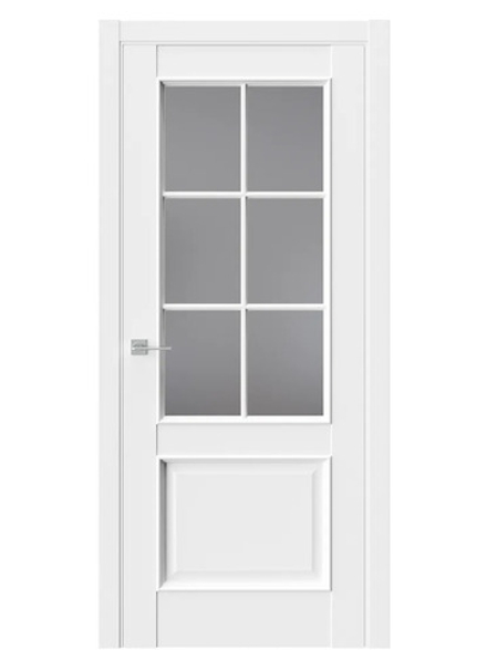 Двери WestStyle En 6 Emlayer белый / Графит Сатинат  ДО